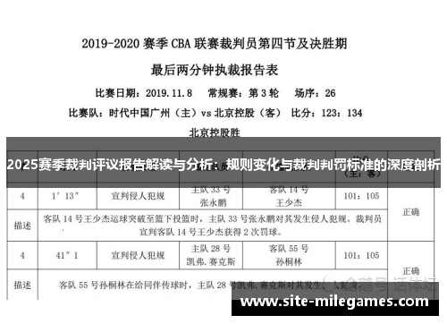2025赛季裁判评议报告解读与分析：规则变化与裁判判罚标准的深度剖析